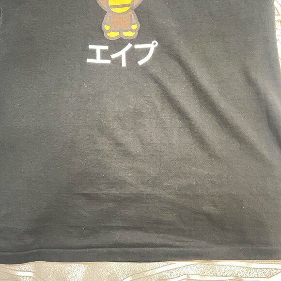 Authentic A BATHING APE Made in JAPAN(0.01%) Men's Black Crew Neck T-Shirt Sz.XL - Picture 7 of 12